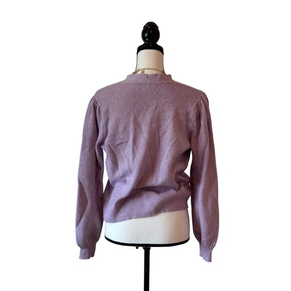 Anne Taylor LOFT Purple Bedazzled Cardigan Sweater- Small - Picture 2 of 16